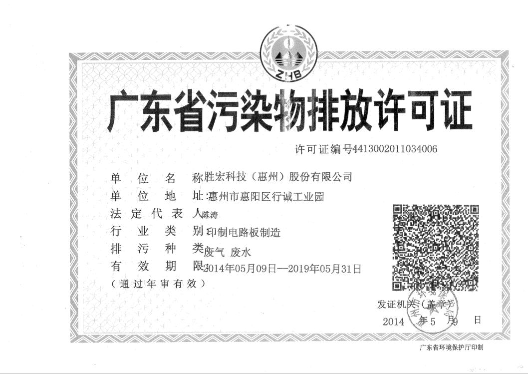 信息公开：星空科技2015-2019年排污许可证